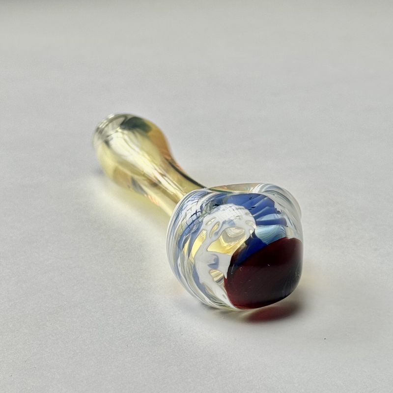 Color Head Spoon (SM) by Backwoods Glass - F
