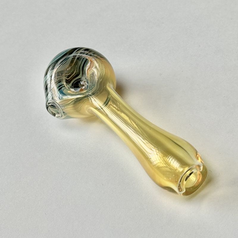 Color Head Spoon (SM) by Backwoods Glass - D