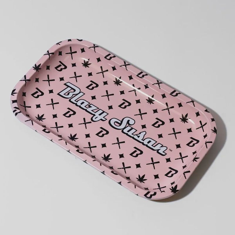 Small Blazy Susan Metal Rolling Tray - Step &amp; Repeat