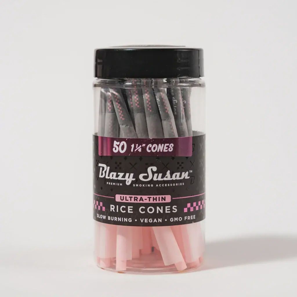 Blazy Susan Ultra Thin Rice Cone Jar (50ct), Size: 1 1/4