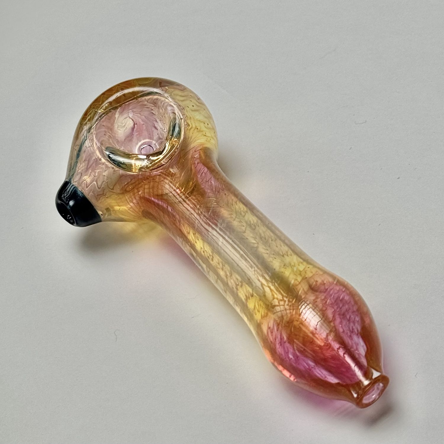 Rainbow Wrap &amp; Rake Fume Spoon by Cose Glass - B