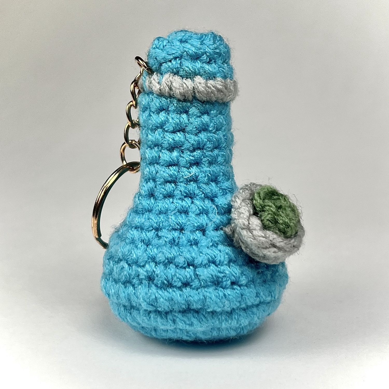 Plush Waterpipe Keychain, Color: Blue