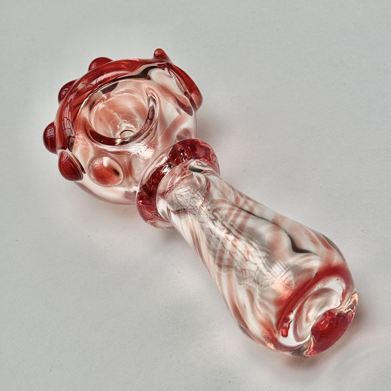 Transparent Opal Linework Spoon by Taggart Glass - D