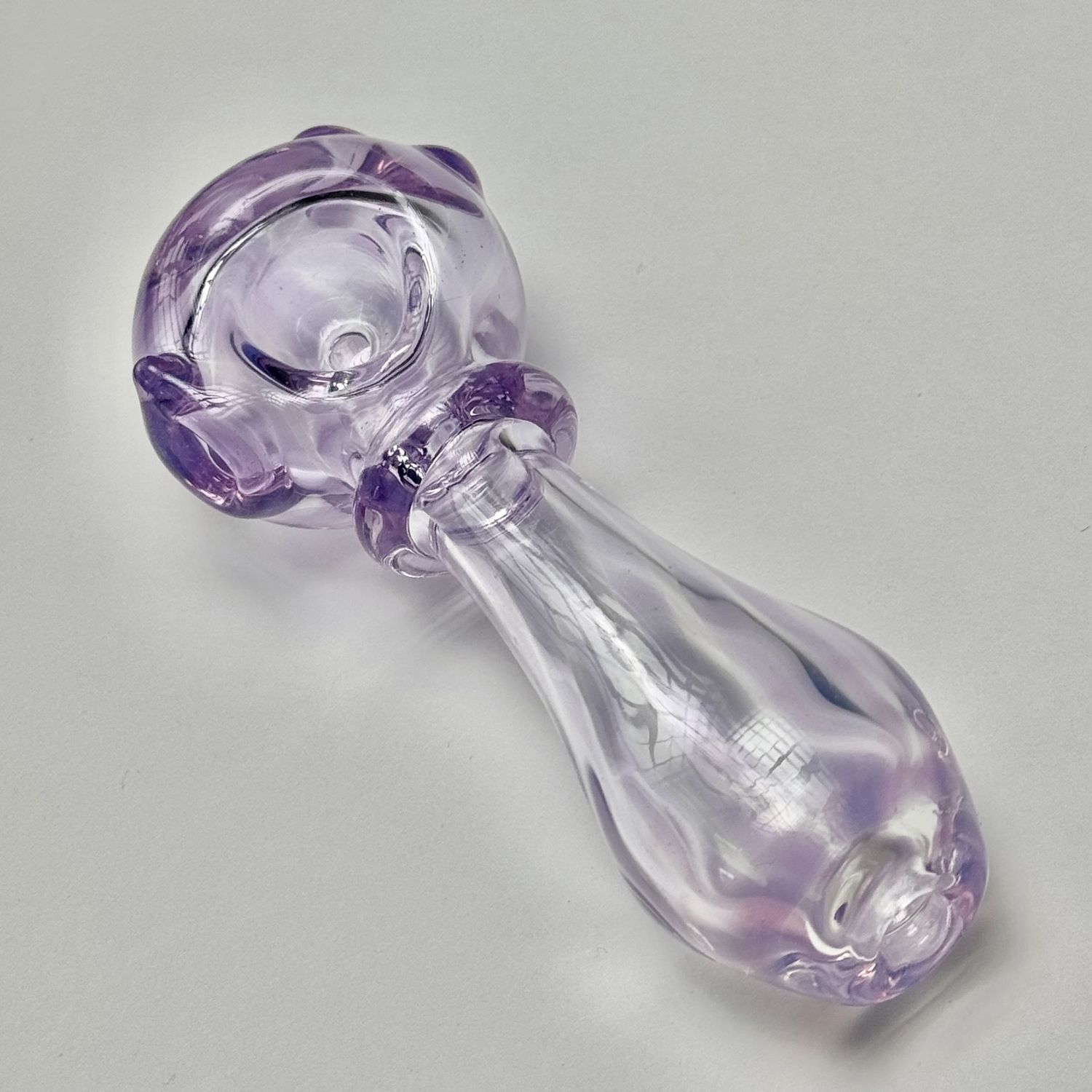 Transparent Opal Linework Spoon by Taggart Glass - C