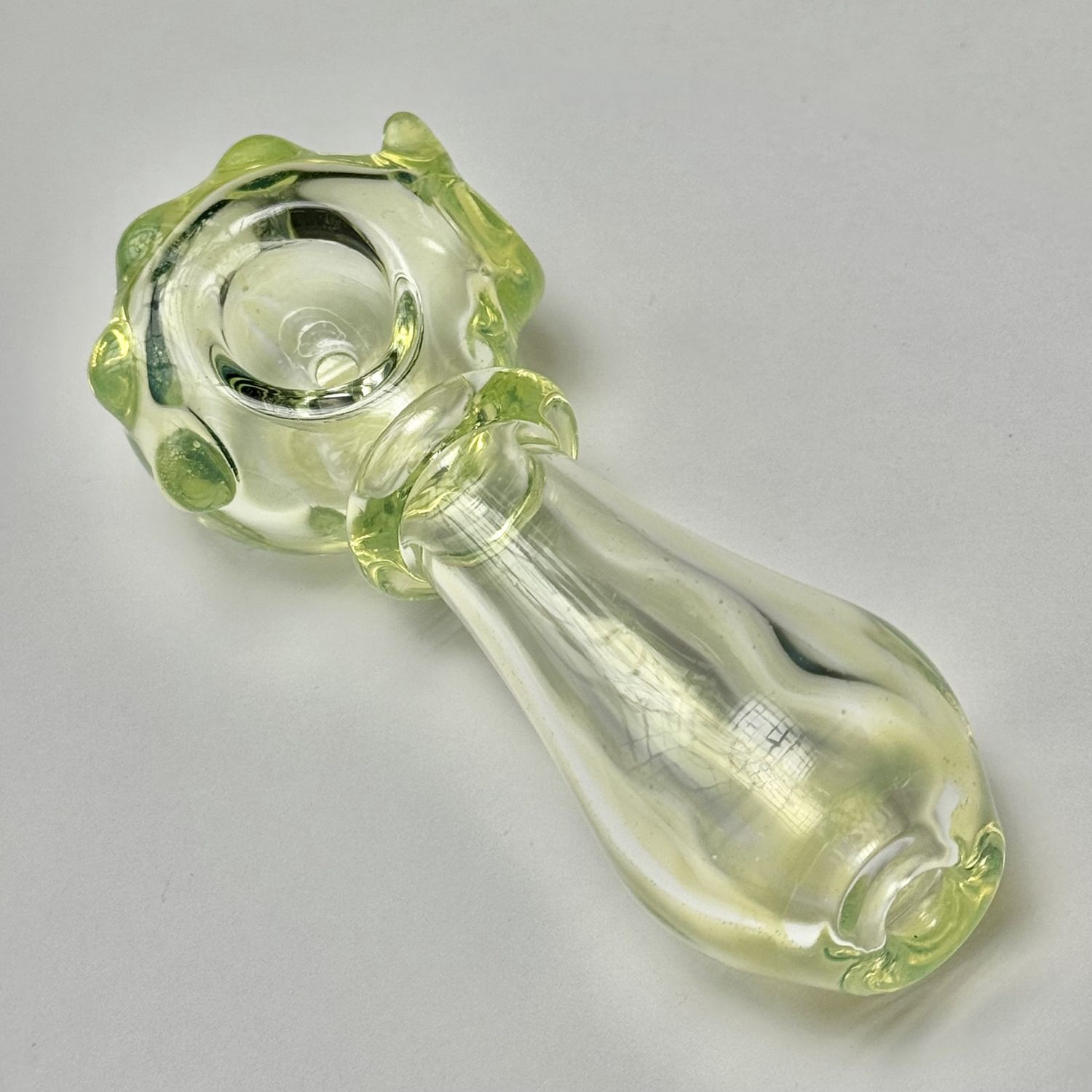 Transparent Opal Linework Spoon by Taggart Glass - E