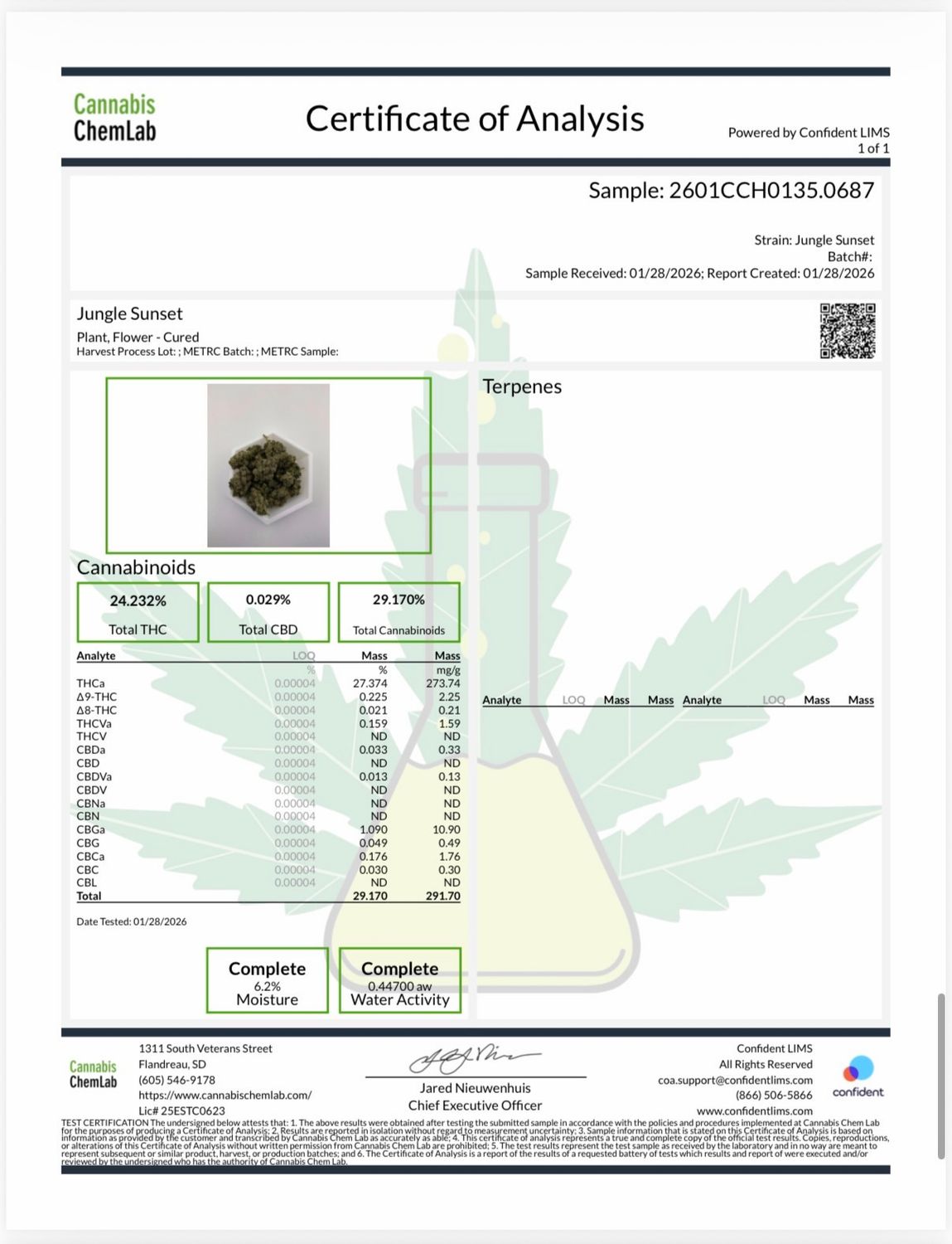 Jungle Sunset THCA Flower 27.37% (IH)