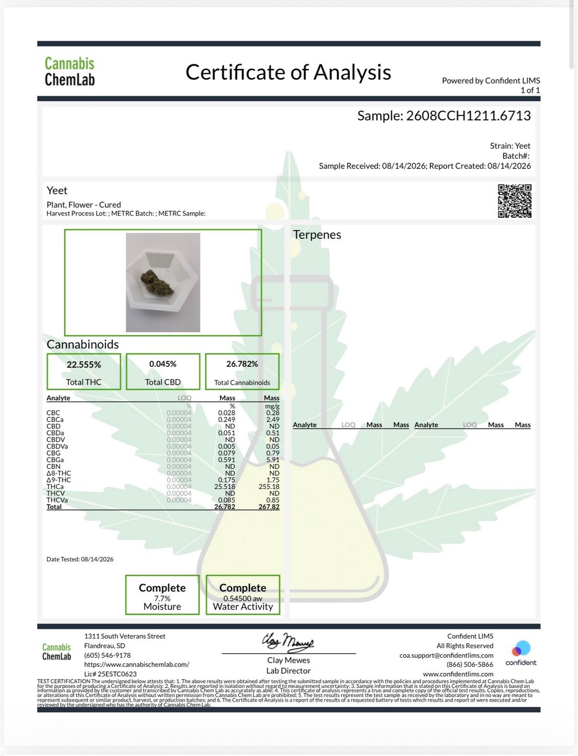 Yeet THCA Flower 25.52% (H)