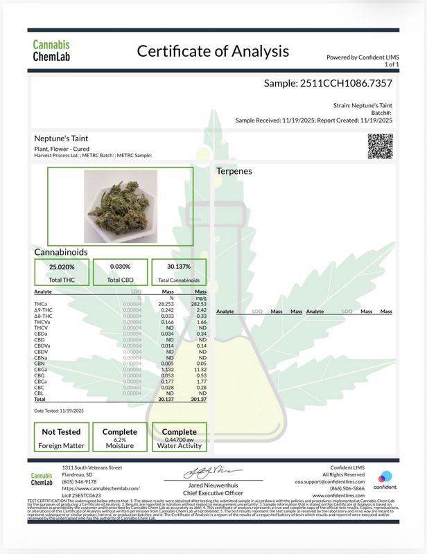 Neptune's Taint THCA Flower 28.25% (IH)