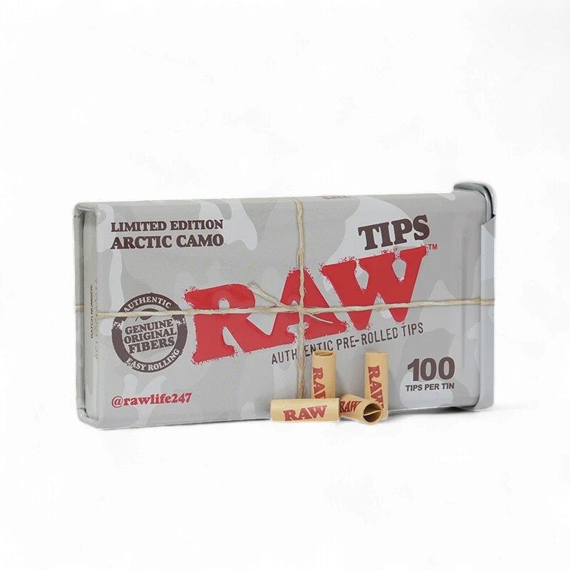 Raw Arctic Camo Pre-Rolled Tip Tin (100CT)