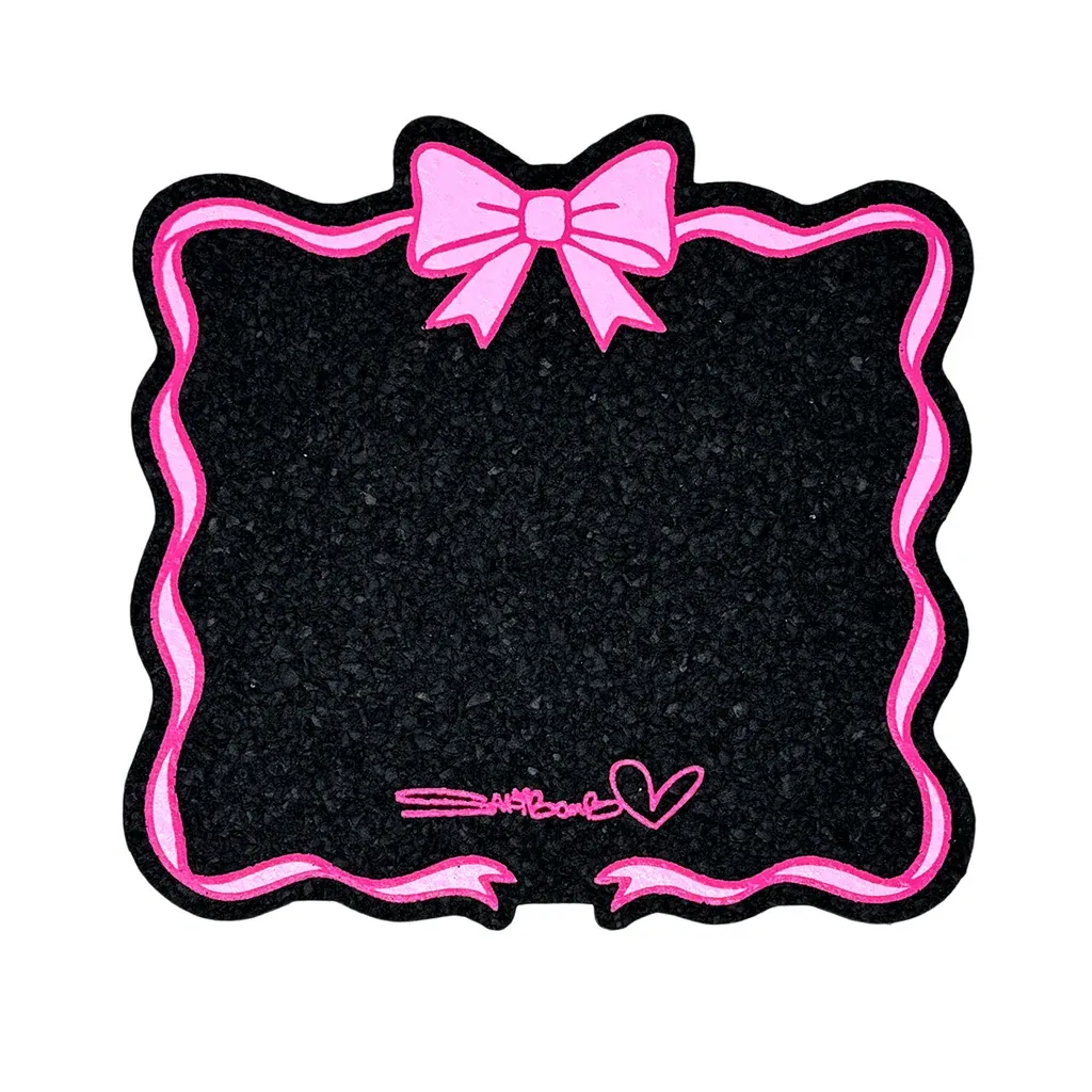 Pink Ribbon Frame Dab Mat - 8in