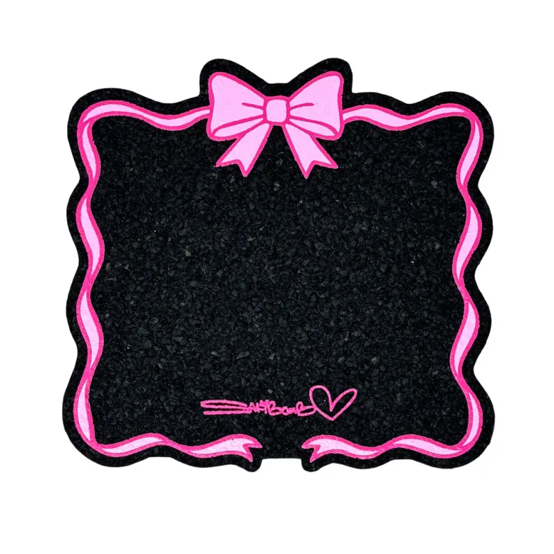 Pink Ribbon Frame Dab Mat - 8in