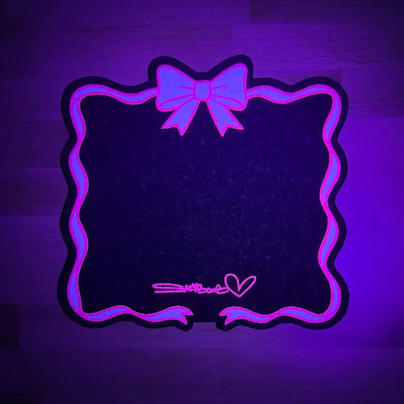 Pink Ribbon Frame Dab Mat - 8in
