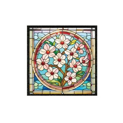 Stained Flower Dab Mat - 5in