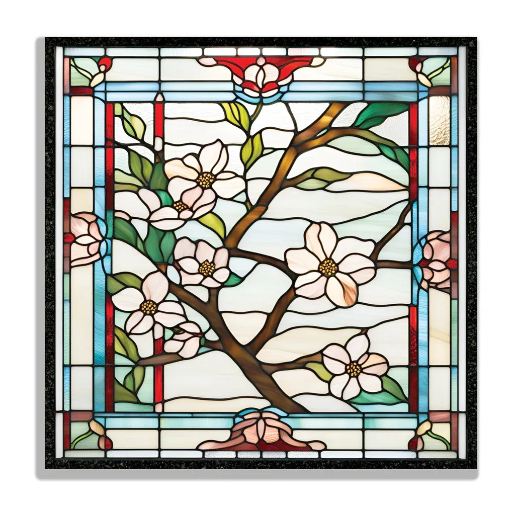 Stained Flower Dab Mat - 12in