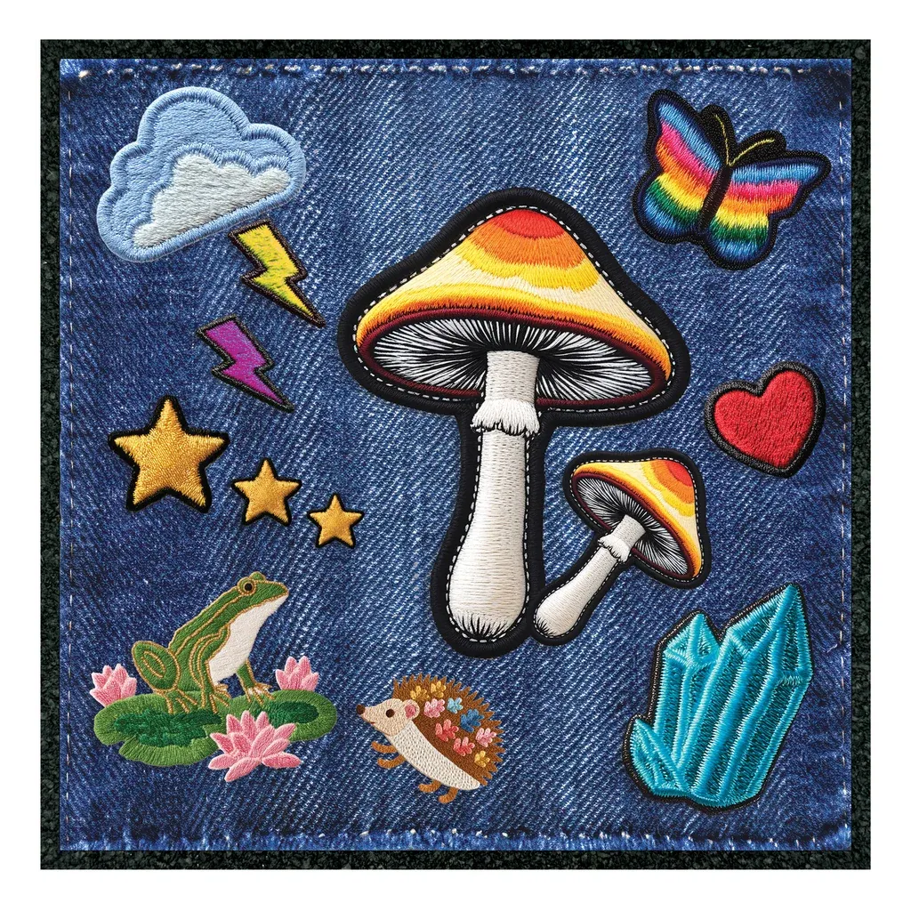 Groovy Denim Dab Mat - 12in