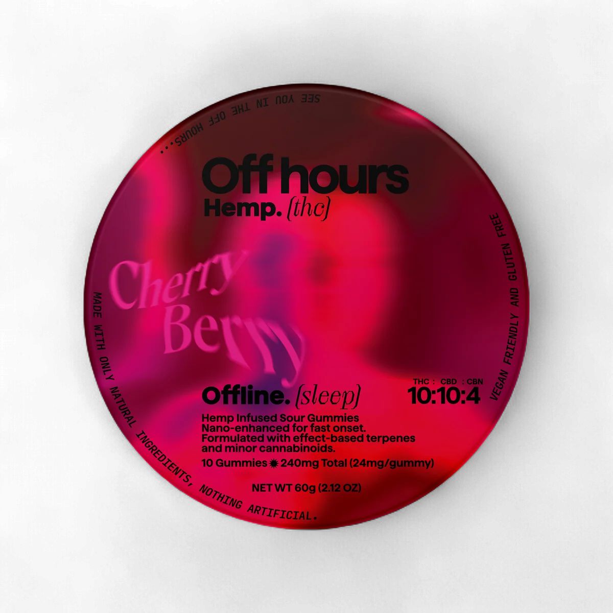 Off Hours Offline Cannabis Gummies (10CT), Flavour: Cherry Berry