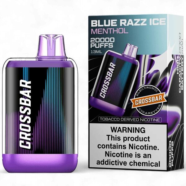 Crossbar Disposable Nicotine Vape (5%), Flavour: Blue Razz Ice Menthol