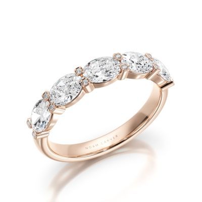 Semi Eternity Oval Ring