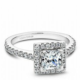 Princess Halo Diamonds Engagement Ring