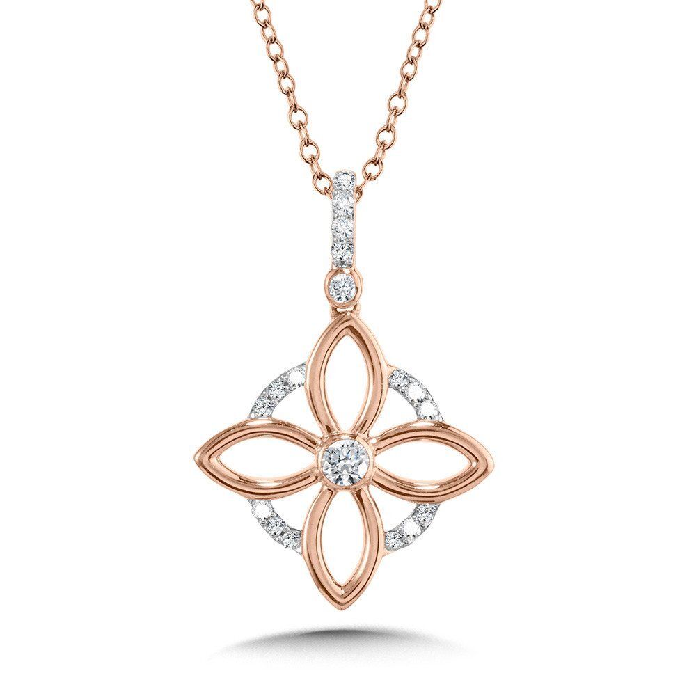 DANGLING FLORAL DIAMOND PENDANT