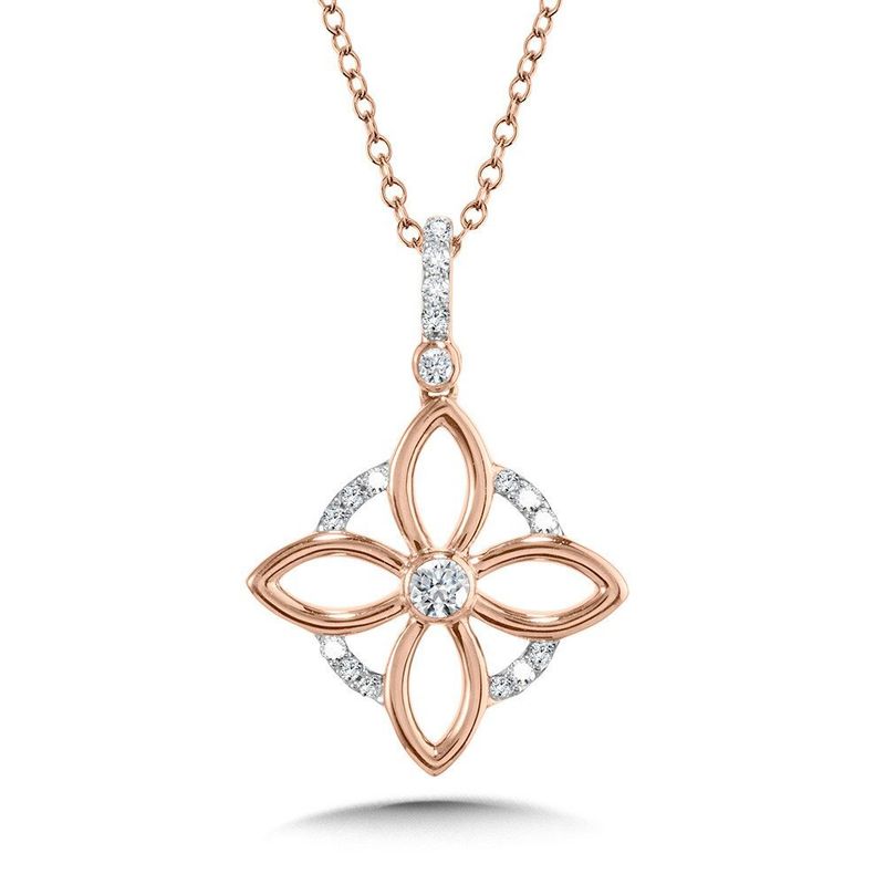 DANGLING FLORAL DIAMOND PENDANT