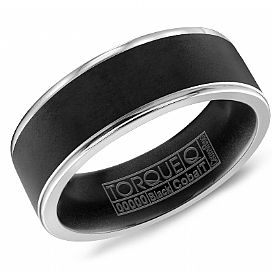 Black Cobalt CrownRing Men's Wedding Band