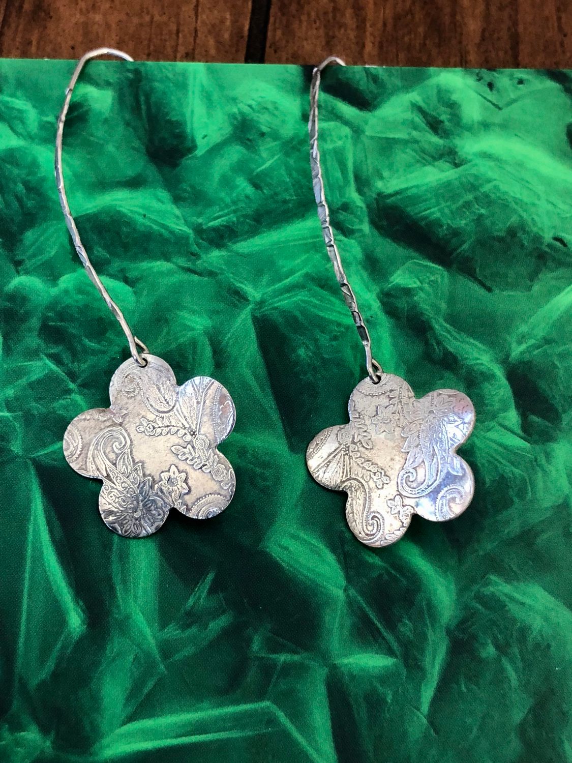 Sterling Silver Flower Earrings
