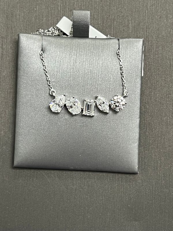 5 Stones Lab Grown Diamonds Necklace (3.00tw)