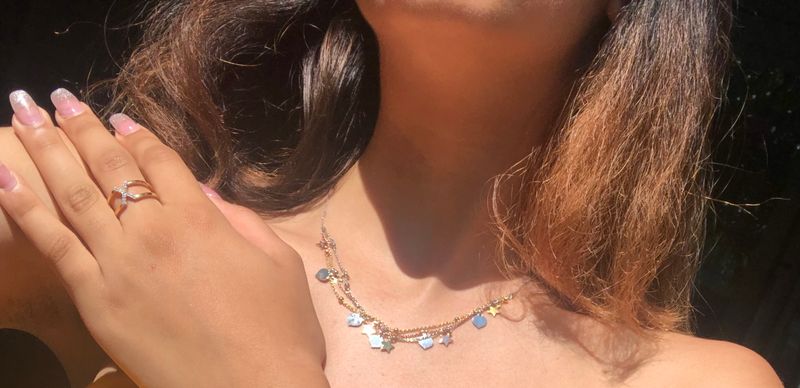 Heart & Star Silver Necklace
