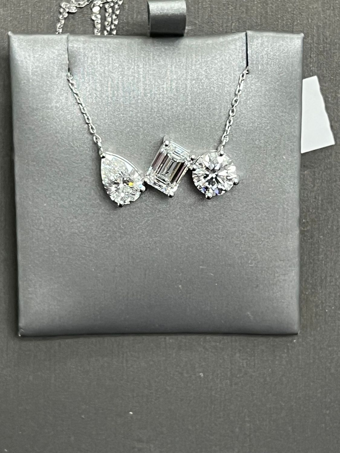 3 Stones Lab Grown Diamond Necklace (4.05tw)