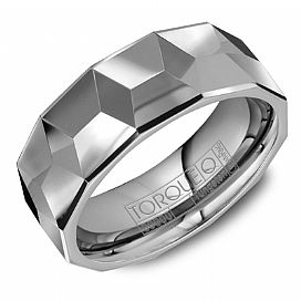 Tungsten CrownRing Men's Wedding Band