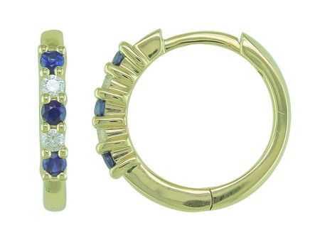 Sapphire & Diamond Hoop Earring