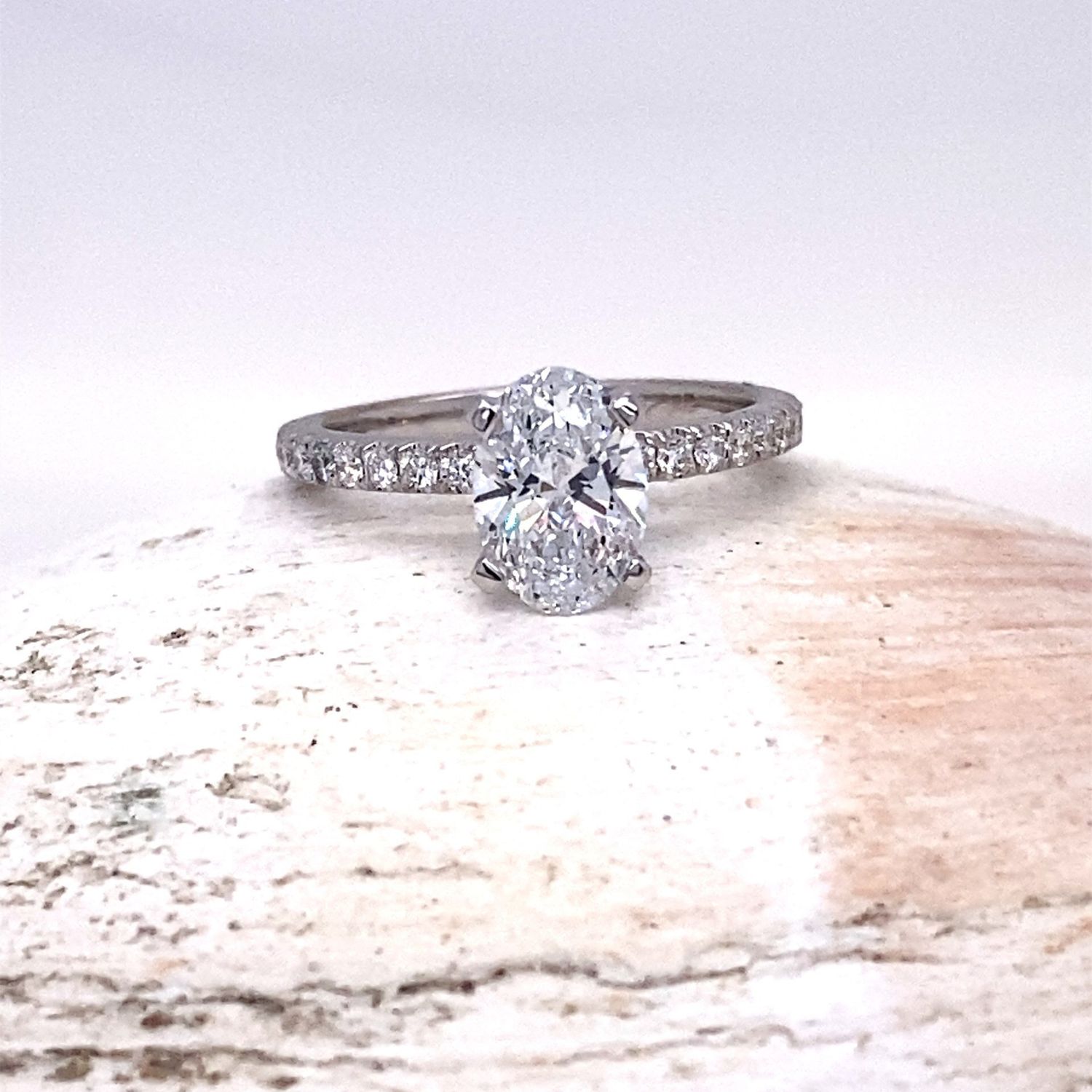 Solitaire Oval Engagement Ring