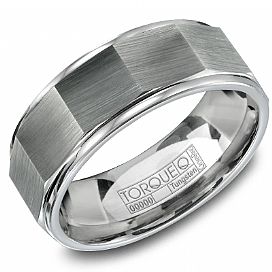 Tungsten CrownRing Men's Wedding Band