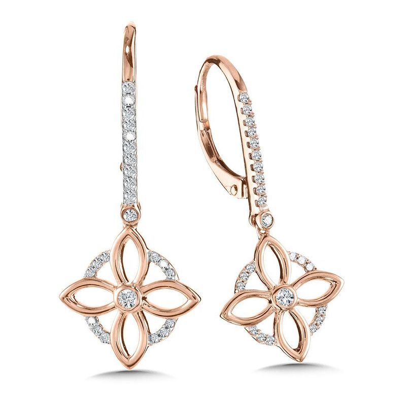 DANGLING FLORAL DIAMOND EARRINGS