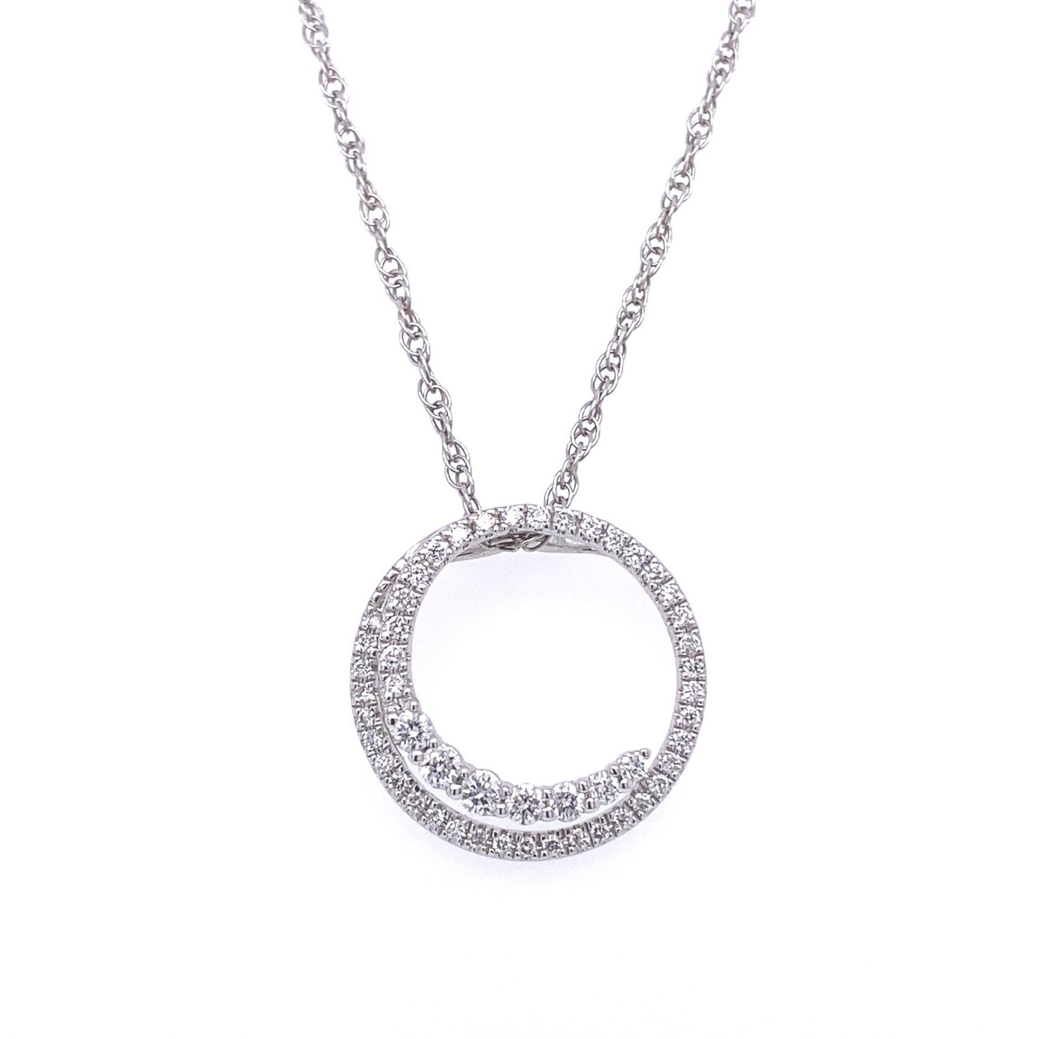 Crescent Moon Diamond Necklace