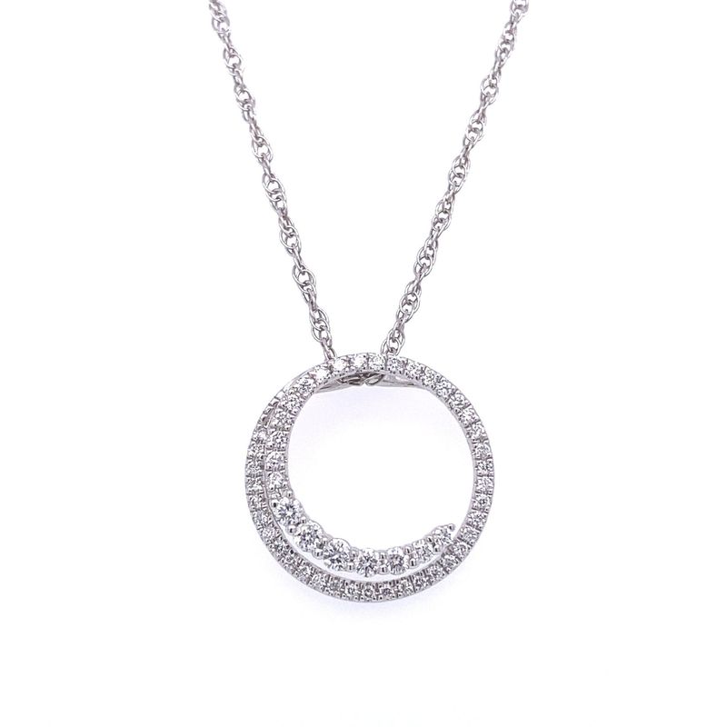 Crescent Moon Diamond Necklace