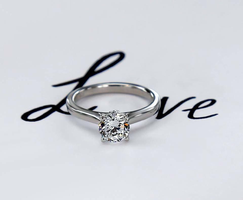 White Gold Solitaire Diamond Engagement Ring