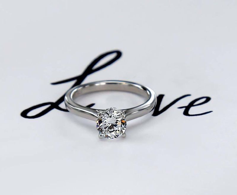White Gold Solitaire Diamond Engagement Ring