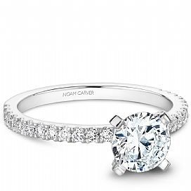 Noam Carver White Gold Solitaire Engagement Ring