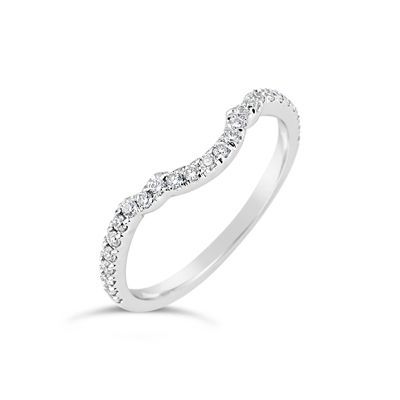 Stackable curved wedding bands