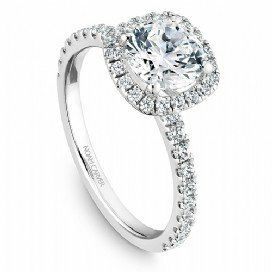 Cushion Halo Diamond Engagement Ring