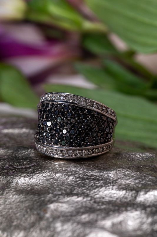 Black and White Diamonds Ring