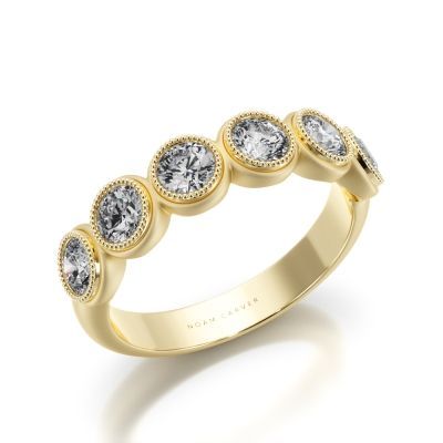 Semi Round Emerald Ring