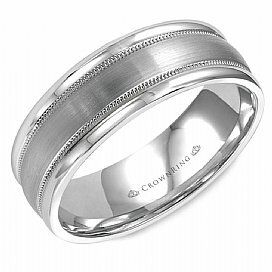 7 mm white gold men band