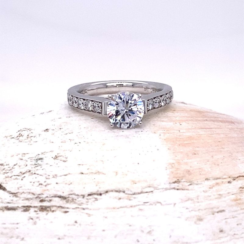 Solitaire Engagement Ring With Side Stone