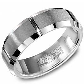 Tungsten CrownRing Men's Wedding Band