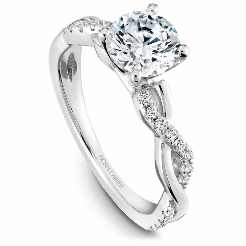Twisted Solitaire Engagement Ring