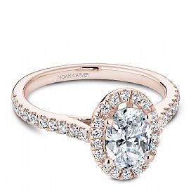 Oval Halo Engagement Ring