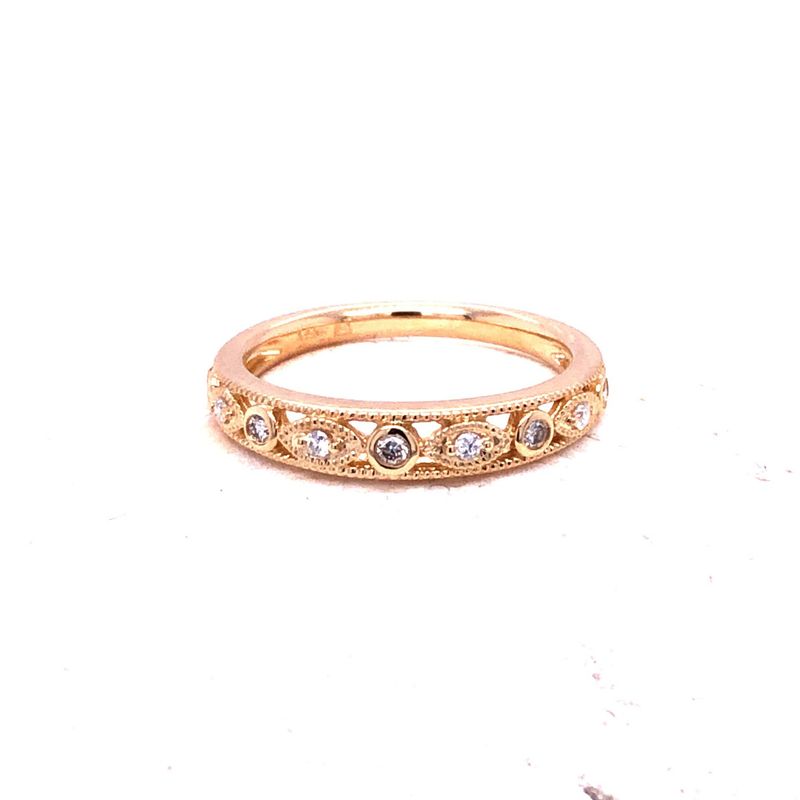 Yellow Gold Diamond Stackable Ring